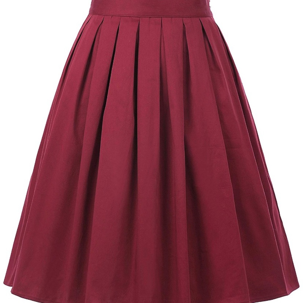 Vintage Flare Pleated Skirt - Grace Karin XXL
